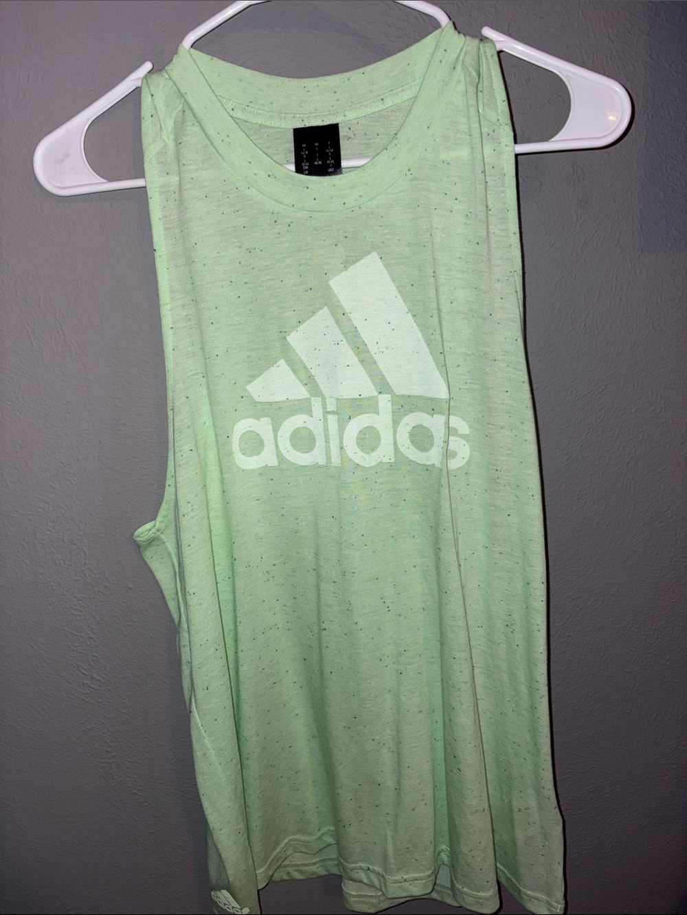 adidas Mint Green Logo Sleeveless Tank Top